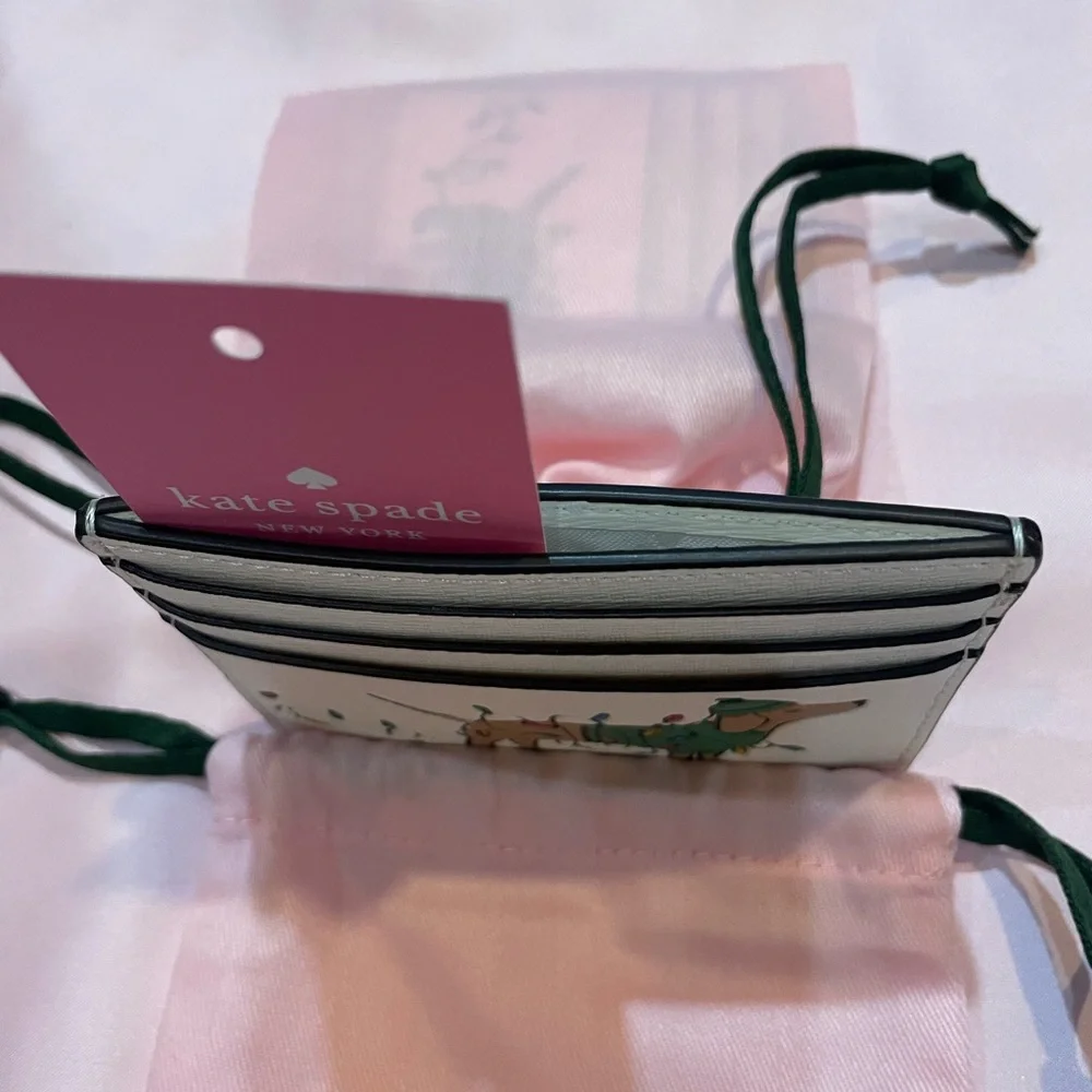 Kate Spade dachshund card holder / case NWT Claude Christmas wallet bag - Picture 10 of 10